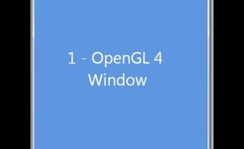 1. OpenGL 4 Window tutorial video preview